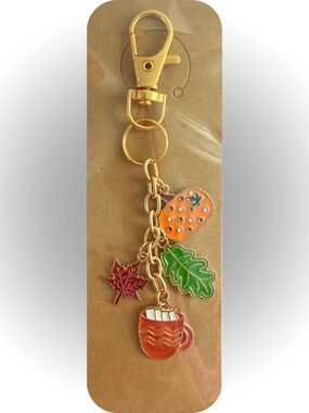 Pumpkin Spice Handmade Charms Keychain